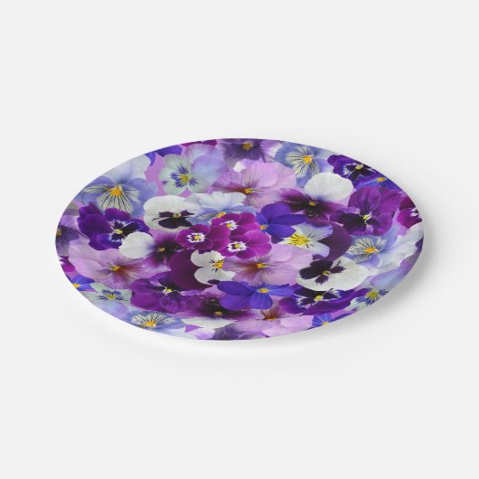 Glorreiche Stiefmütterchen, Pappteller (Schrägansicht)