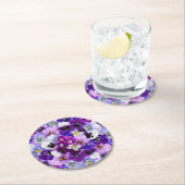 Glorreiche Stiefmütterchen Runder Pappuntersetzer (Vor Ort)