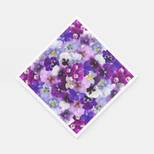 Glorreiche Stiefmütterchen Serviette (Ecke)