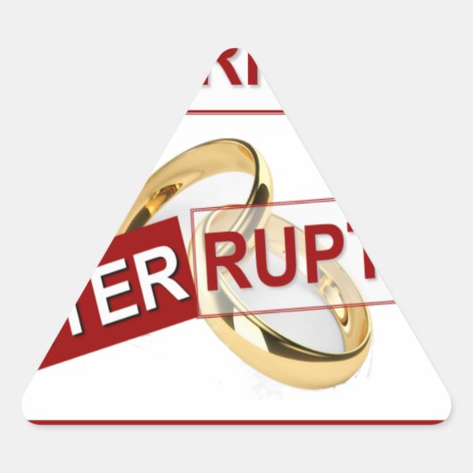 Glorreiche Unterbrechung: Ein goldener Anfang Dreieckiger Aufkleber (Vorderseite)