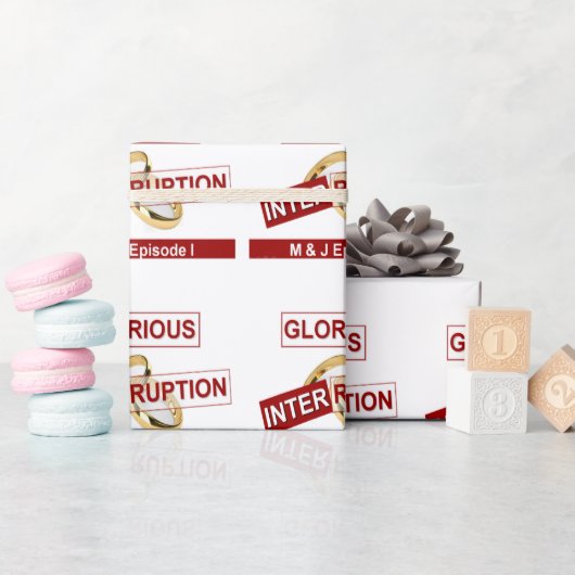 Glorreiche Unterbrechung: Ein goldener Anfang Geschenkpapier (Babyparty)