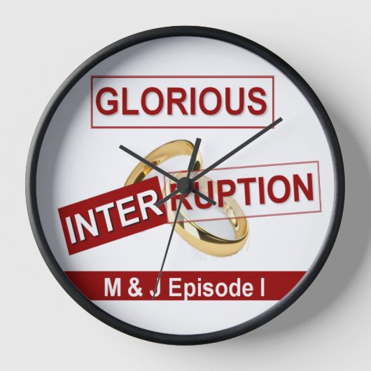 Glorreiche Unterbrechung: Ein goldener Anfang Wanduhr (Vorderseite)