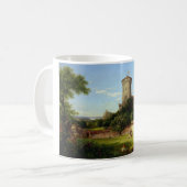 Glorreiche Vergangenheit (mittelalterliche Burg &  Kaffeetasse (Vorderseite Links)