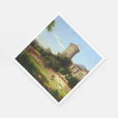 Glorreiche Vergangenheit (mittelalterliche Burg &  Serviette (Ecke)