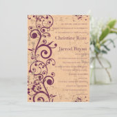 Glorreiche Vintag-Hochzeitseinladung Einladung (Stehend Vorderseite)