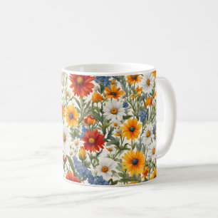 Glorreiche Wildblumen Kaffeetasse