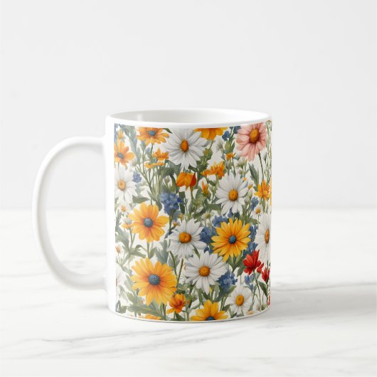 Glorreiche Wildblumen Kaffeetasse (Links)