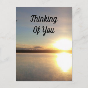Glorreicher Sonnenuntergang - In Gedanken bei Dir Postkarte