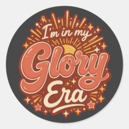 Glory-Ära Christlicher Glaube Retro-Religiös Runder Aufkleber