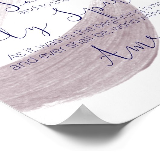 Glory Be Prayer Poster (Ecke)