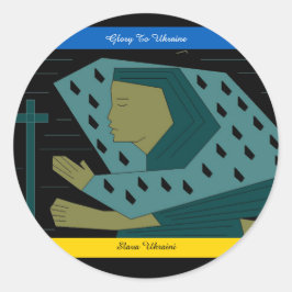 GLORY FÜR DIE UKRAINE CLASSIC ROUND STICKER