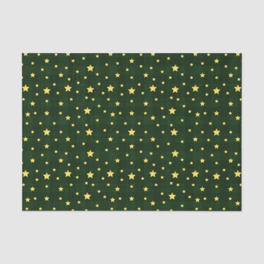 Glory Gold Stars Tartan Seidenpapier (Vorderseite)