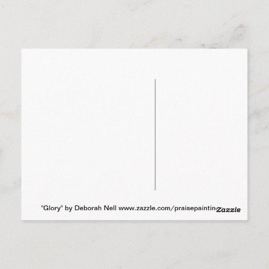 "Glory" Postkarte (Rückseite)