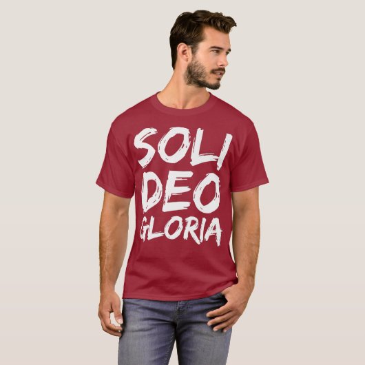 Glory to God Alone Quote Reformation Gift Soli T-Shirt (Vorne ganz)