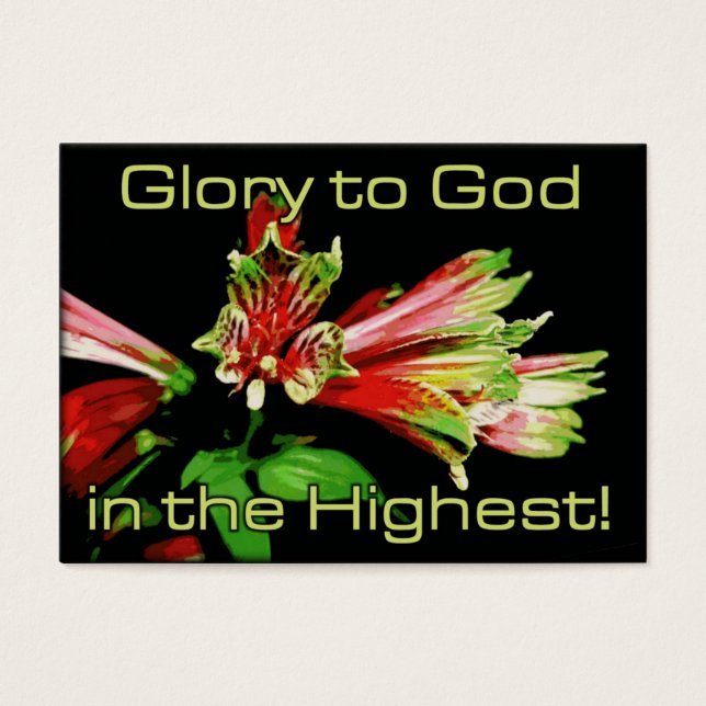 Glory to God Christmas Bells Hand-out Card (Vorderseite)