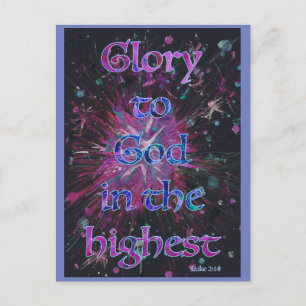 'Glory to God in the Highest' Feiertagspostkarte