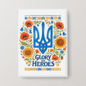 Glory to Heroes. Supporting UKRAINE Button (Vorderseite)