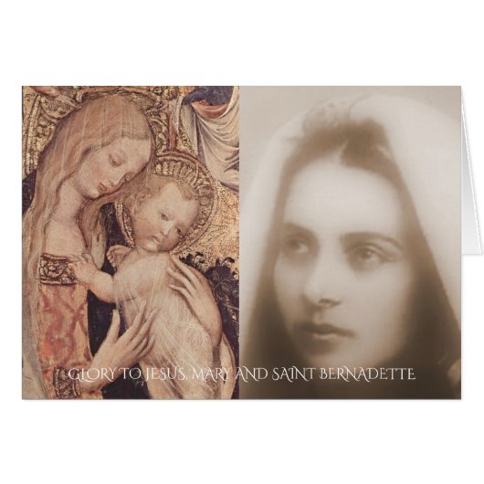 GLORY TO JESUS, MARY UND SAINT BERNADETTE (Vorderseite (Horizontal))