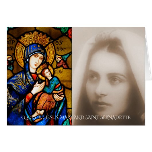 GLORY TO JESUS, MARY UND SAINT BERNADETTE (Vorderseite (Horizontal))