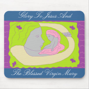 GLORY TO JESUS UND DIE SCHWARZE JUNGFRAU MARY MOUSEPAD