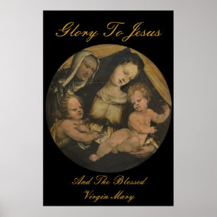 GLORY TO JESUS UND DIE SCHWARZE JUNGFRAU MARY POSTER