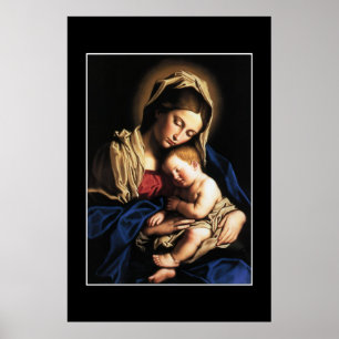 GLORY TO JESUS UND MARY POSTER