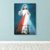 GLORY TO THE DIVINE MERCY CANVAS DRUCKEN LEINWANDDRUCK (Insitu (Holzboden))
