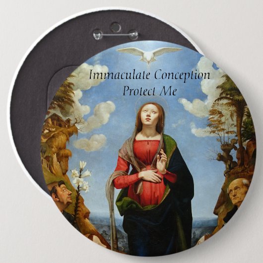GLORY TO THE IMMACULATE CONCEPTION   BUTTON (Vorne & Hinten)