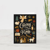 Glory To The Newborn King Christmas Nativity Scene Karte (Vorderseite)
