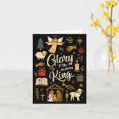 Glory To The Newborn King Christmas Nativity Scene Karte (Gelbe Blume)