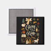 Glory To The Newborn King Christmas Nativity Scene Magnet (Vorderseite/Rückseite)