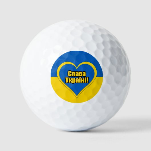 Glory to Ukraine written in Ukrainian Golfball (Vorderseite)