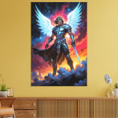 Gloryblade Erzengel Michael Leinwanddruck (Insitu (Wohnzimmer))