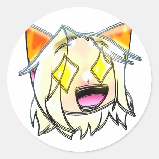 Gloryheart-Hyper-Aufkleber Runder Aufkleber (Vorderseite)