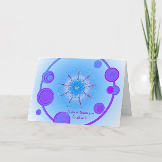 GloryStar5 (mit spanischem Zitat) Karte (Vorderseite)