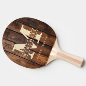 Gloss Stain Boards Monogram & Name Overlay Tischtennis Schläger (Seitenansicht)