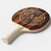 Gloss Stain Boards Wedding Monogram Tischtennis Schläger (Vorderseite)