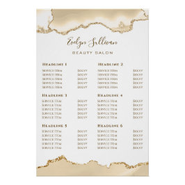 Glossage der Preisliste für die Pfirsichkate Poster