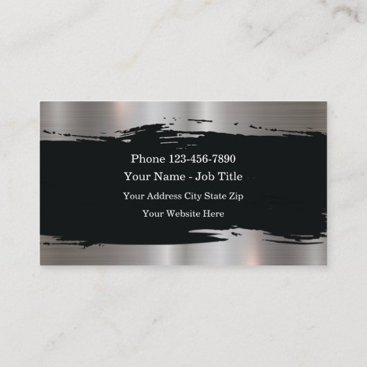 Glossage klassischer Baukarten Visitenkarte (Rückseite)