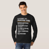 Glossar der Begriffsdefinition des Ingenieurs T-Shirt (Vorne ganz)