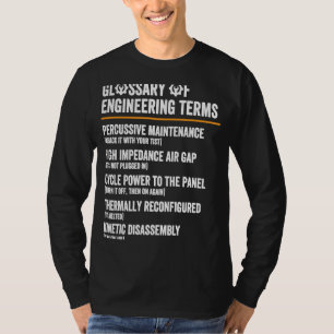 Glossar der Begriffsdefinition des Ingenieurs T-Shirt