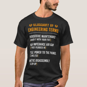 Glossar der Definition des Ingenieuringenieurs T-Shirt
