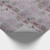 Glossar Moderner Vintager Blumenkuchen Geschenkpapier (Ecke)