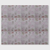 Glossar Moderner Vintager Blumenkuchen Geschenkpapier (Flach)