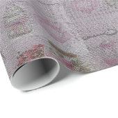 Glossar Moderner Vintager Blumenkuchen Geschenkpapier (Rolleneckpunkt)