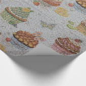 Glossar Moderner Vintager Blumenkuchen Geschenkpapier (Ecke)