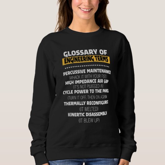 Glossar technischer Begriffe Sweatshirt (Vorderseite)