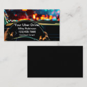 Glossare Coole Uber-Car-Service-Treiber-Visitenkar Visitenkarte (Vorne/Hinten)