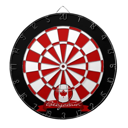 Glossare runde kanadische Flagge Dartscheibe (vorne)