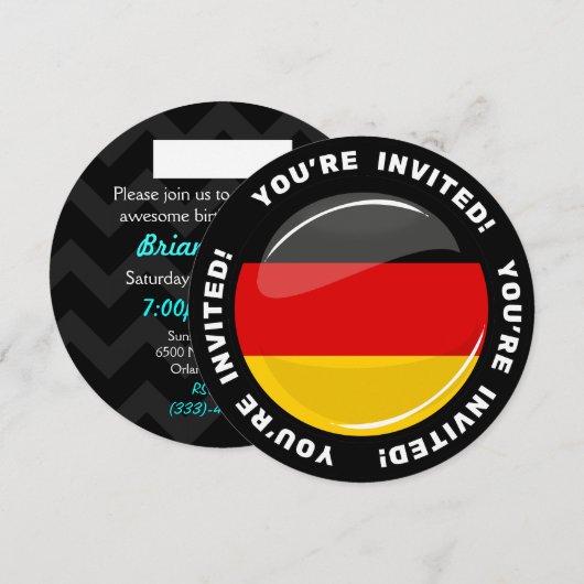 Glossareinschrift Einladung (Vorne/Hinten)